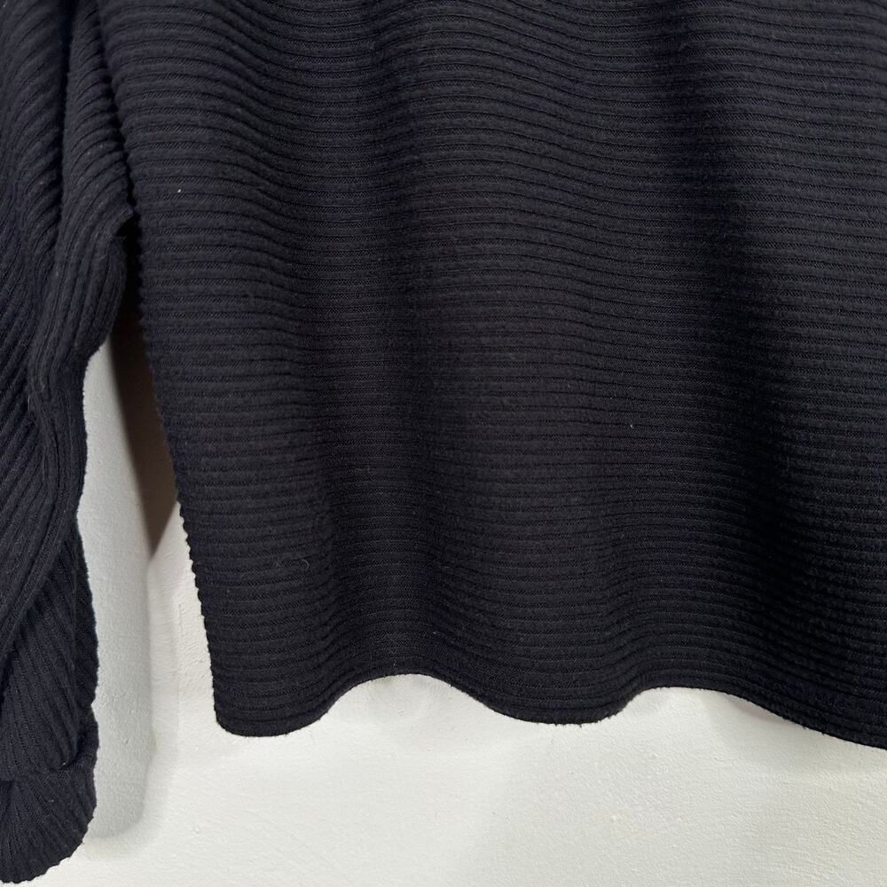 Express Boat Neck Batwing Black Ribbed Sweater - Picture 7 of 7